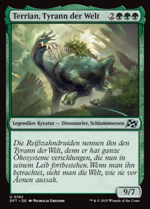 Terrian, Tyrann der Welt (Terrian, World Tyrant) - Aetherdrift (#182) - Illustrated by Nicholas Gregory - Magic: The Gathering Card
