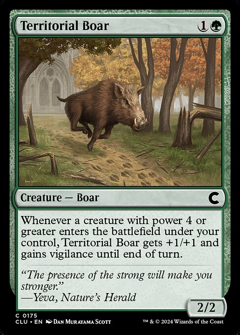 Territorial Boar - Ravnica: Clue Edition Magic card