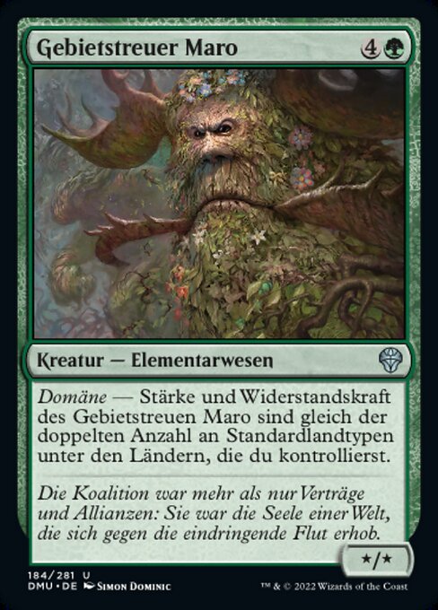 Maro territorial (Territorial Maro) - Dominaria United (#184) - Illustrated by Simon Dominic - Magic: The Gathering Card