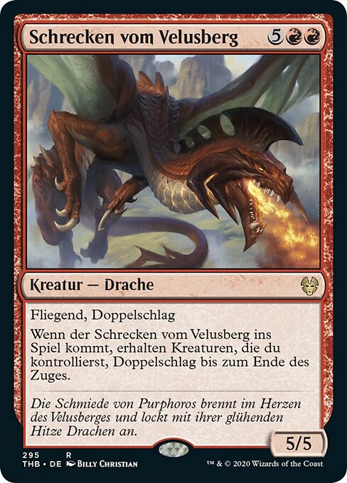 벨루스 산의 공포 (Terror of Mount Velus) - Theros Beyond Death (#295) - Illustrated by Billy Christian - Magic: The Gathering Card