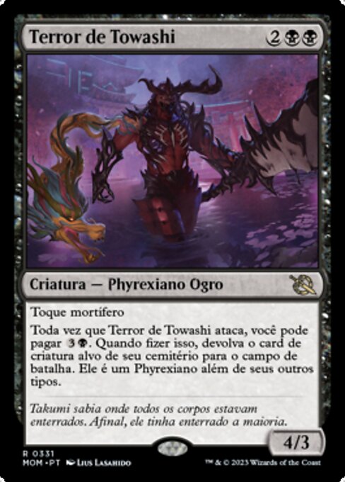 Terror de Towashi (Terror of Towashi) - March of the Machine (#331) - Illustrated by Lius Lasahido - Magic: The Gathering Card