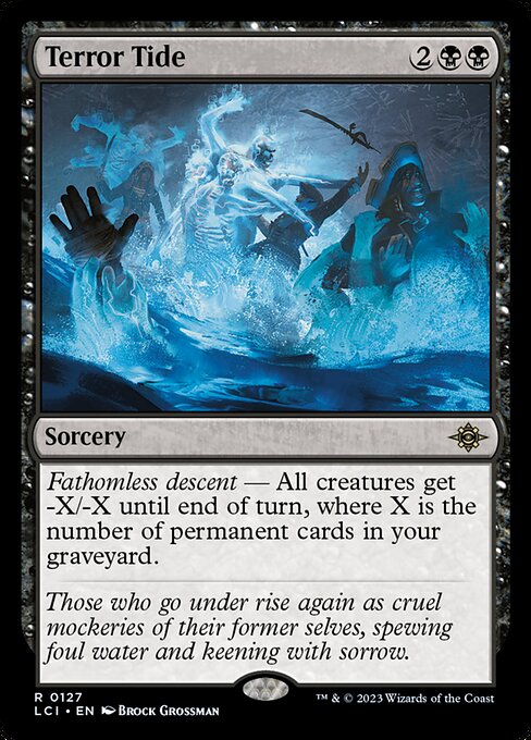 Oleada atroz (Terror Tide) - The Lost Caverns of Ixalan (#127) - Illustrated by Brock Grossman - Magic: The Gathering Card