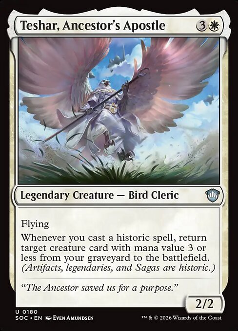 Teshar, Ancestor's Apostle - Secrets of Strixhaven Commander (#180) - Illustrated by Even Amundsen - Magic: The Gathering Card