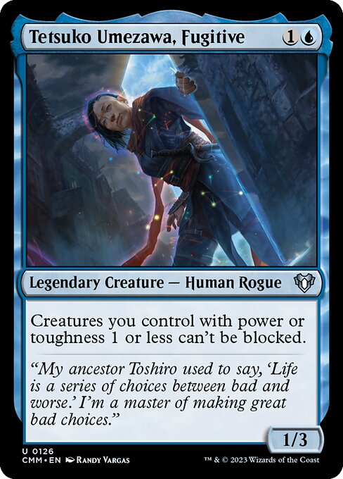 Tetsuko Umezawa, Fugitive - Commander Masters (#126) - Illustrated by Randy Vargas - Magic: The Gathering Card