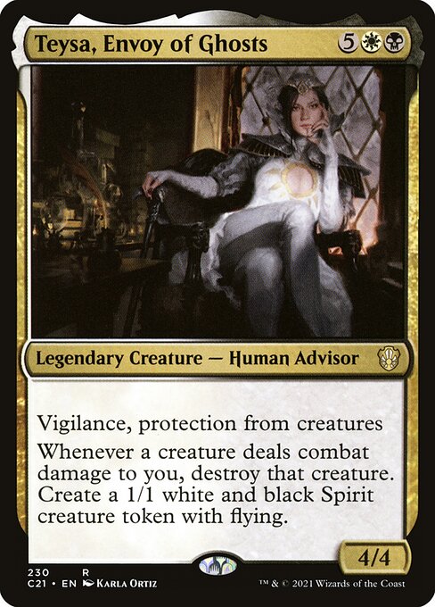 Teysa, Envoy of Ghosts - Commander 2021 (#230) - Illustrated by Karla Ortiz - Magic: The Gathering Card
