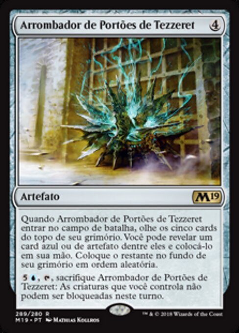 Destrozaportones de Tezzeret (Tezzeret's Gatebreaker) - Core Set 2019 (#289) - Illustrated by Mathias Kollros - Magic: The Gathering Card