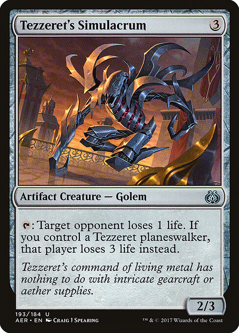 Tezzeret's Simulacrum - Aether Revolt Magic card