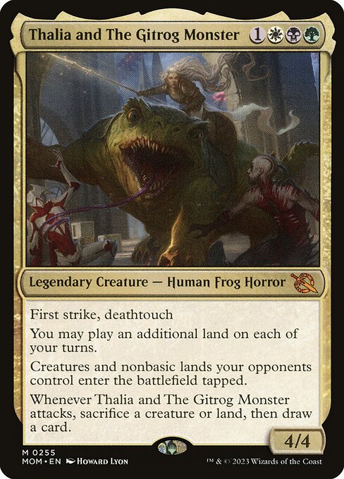 Thalia and The Gitrog Monster - March of the Machine Magic card