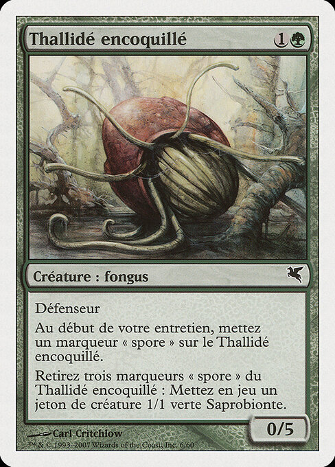 サリッドの殻住まい (Thallid Shell-Dweller) - Time Spiral Remastered (#237) - Illustrated by Carl Critchlow - Magic: The Gathering Card