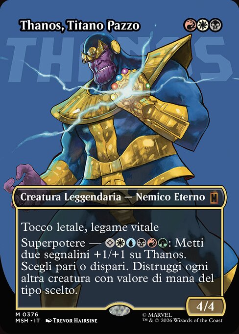 Thanos, Titano Pazzo (Thanos, the Mad Titan) - Marvel Super Heroes (#376) - Illustrated by Trevor Hairsine - Magic: The Gathering Card