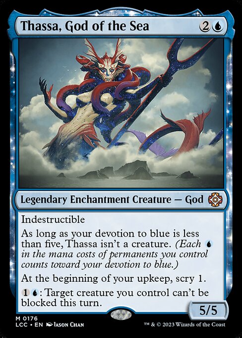 Thassa, God of the Sea - The Lost Caverns of Ixalan Commander (#176) - Illustrated by Jason Chan - Magic: The Gathering Card