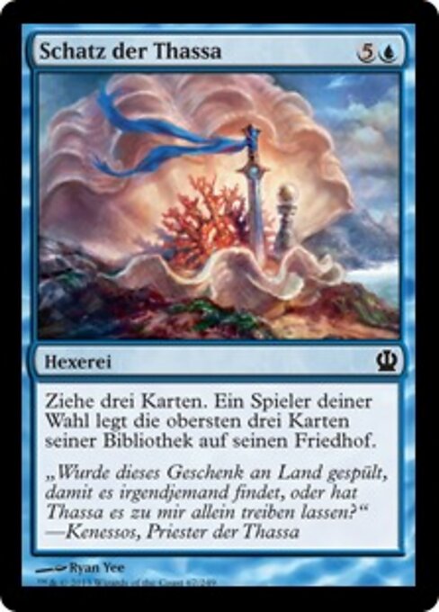 Награда Тассы (Thassa's Bounty) - Theros (#67) - Illustrated by Ryan Yee - Magic: The Gathering Card