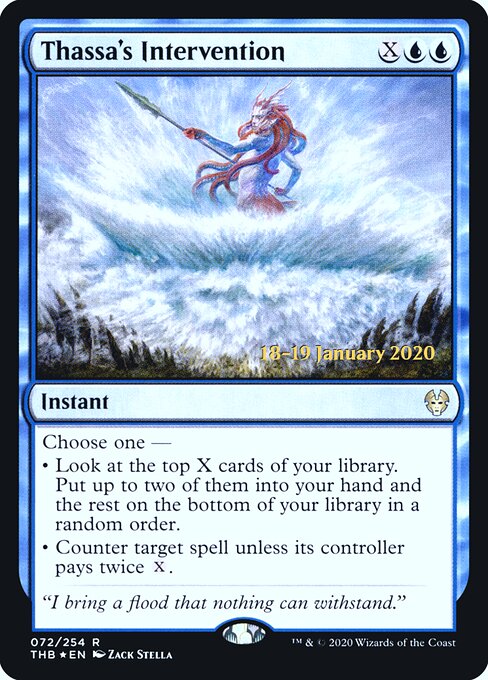 Thassa's Intervention - Theros Beyond Death Promos (#72s) - Illustrated by Zack Stella - Magic: The Gathering Card