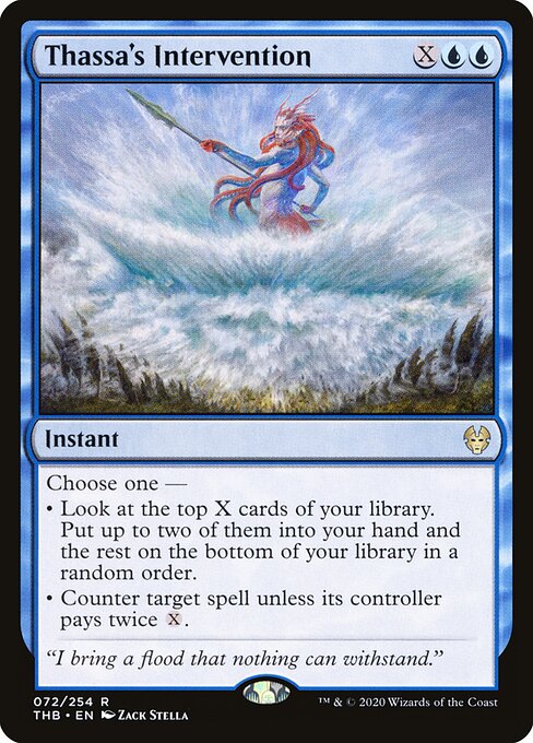 Intervención de Tassa (Thassa's Intervention) - Theros Beyond Death (#72) - Illustrated by Zack Stella - Magic: The Gathering Card