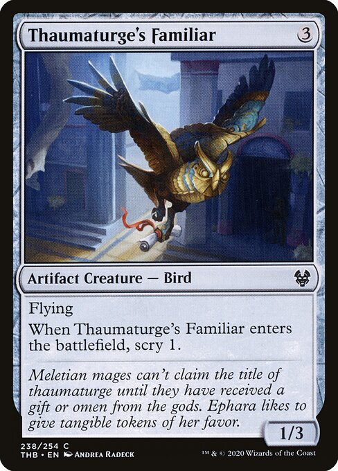 Thaumaturge's Familiar - Theros Beyond Death (#238) - Illustrated by Andrea Radeck - Magic: The Gathering Card