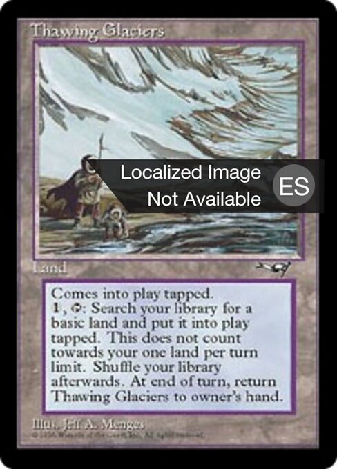 Geleiras Minguantes (Thawing Glaciers) - Alliances (#144) - Illustrated by Jeff A. Menges - Magic: The Gathering Card