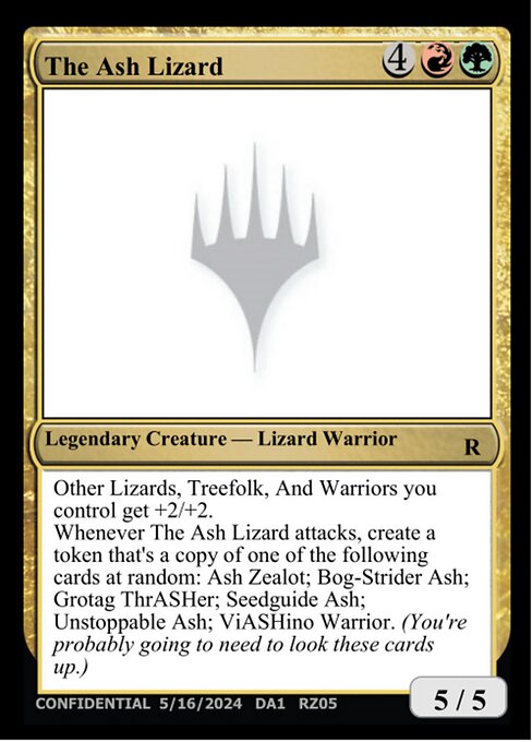 The Ash Lizard - Unknown Event Magic card