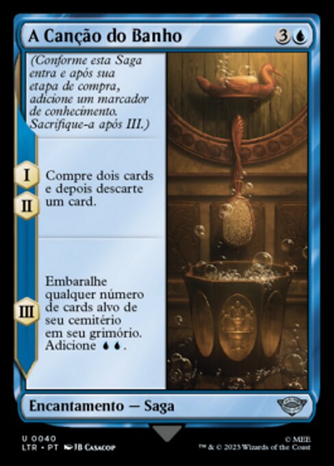 La Canzone del Bagno (The Bath Song) - The Lord of the Rings: Tales of Middle-earth (#40) - Illustrated by JB Casacop - Magic: The Gathering Card