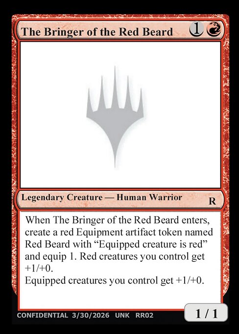 The Bringer of the Red Beard - Unknown Event (#RR02a) - Magic: The Gathering Card