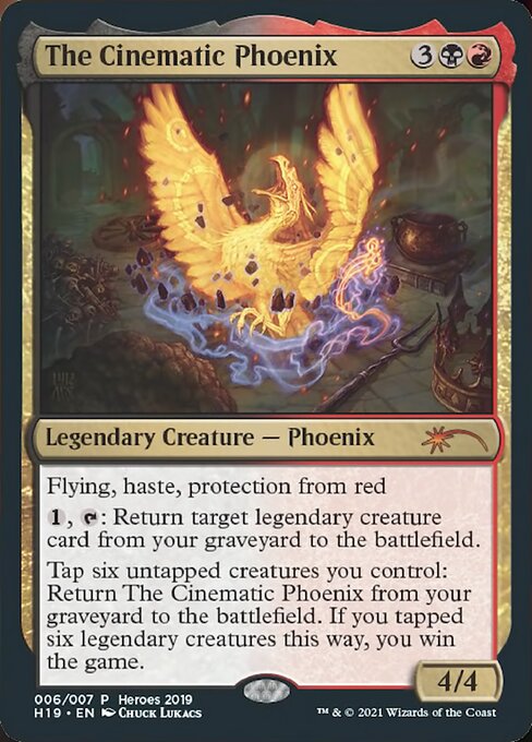 The Cinematic Phoenix - 2019 Heroes of the Realm (#6) - Illustrated by Chuck Lukacs - Magic: The Gathering Card