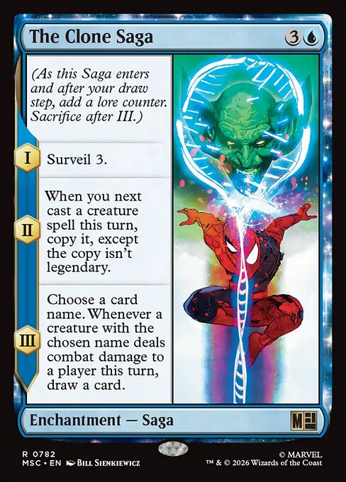 The Clone Saga - Marvel Super Heroes Commander (#782) - Illustrated by Bill Sienkiewicz - Magic: The Gathering Card