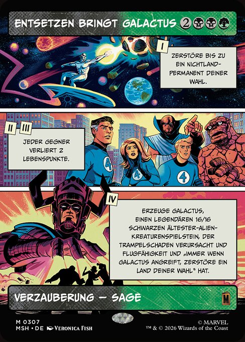 La llegada de Galactus (The Coming of Galactus) - Marvel Super Heroes (#307) - Illustrated by Veronica Fish - Magic: The Gathering Card