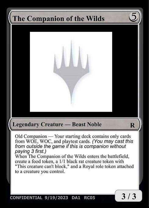 The Companion of the Wilds - Unknown Event (#RC05b) - Magic: The Gathering Card