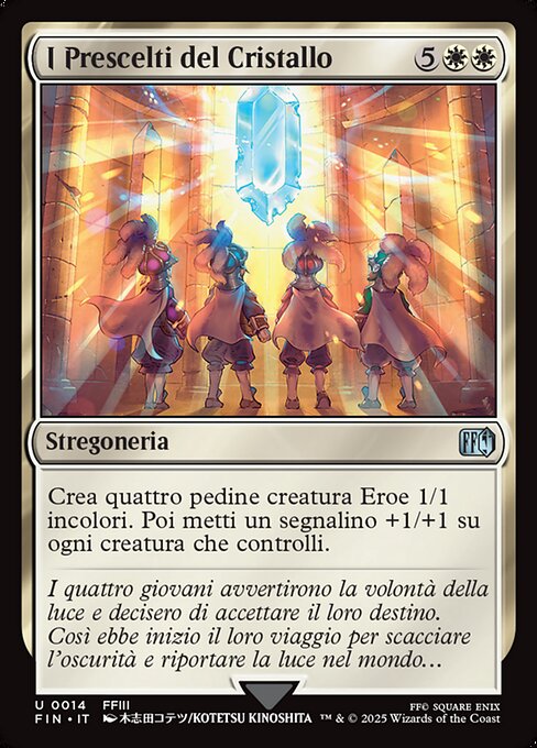 I Prescelti del Cristallo (The Crystal's Chosen) - Final Fantasy (#14) - Illustrated by Kotetsu Kinoshita - Magic: The Gathering Card