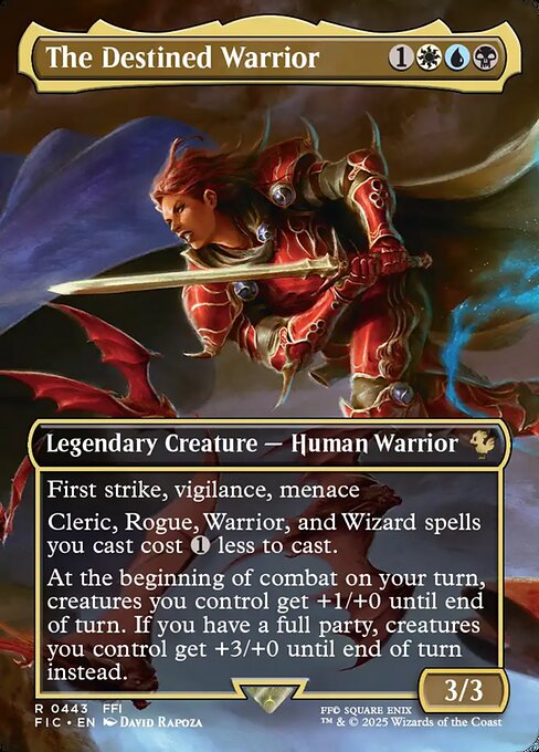 The Destined Warrior - Final Fantasy Commander Magic card