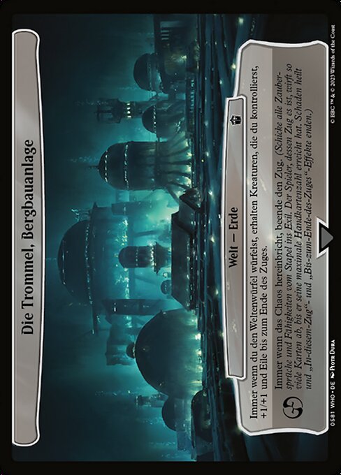 Die Trommel, Bergbauanlage (The Drum, Mining Facility) - Doctor Who (#581) - Illustrated by Piotr Dura - Magic: The Gathering Card