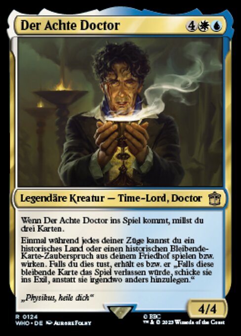 Der Achte Doctor (The Eighth Doctor) - Doctor Who (#124) - Illustrated by Aurore Folny - Magic: The Gathering Card