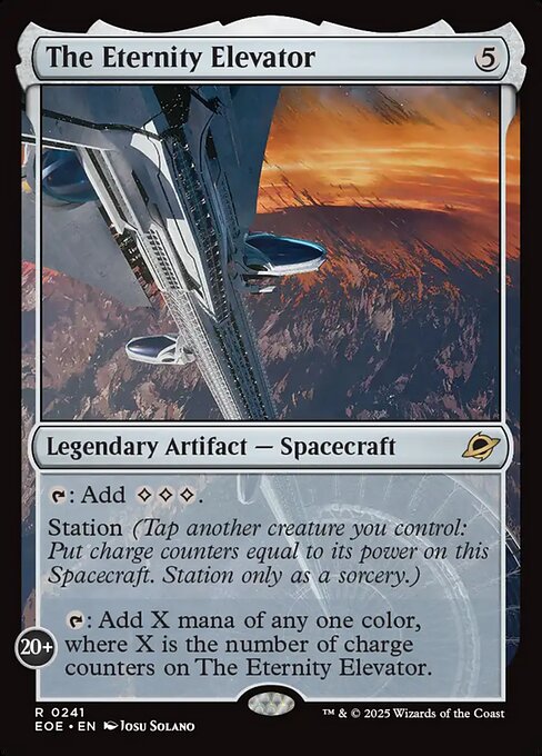 The Eternity Elevator - Edge of Eternities (#241) - Illustrated by Josu Solano - Magic: The Gathering Card