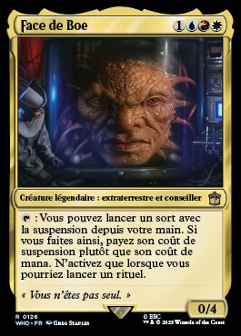 フェイス・オブ・ボー (The Face of Boe) - Doctor Who (#126) - Illustrated by Greg Staples - Magic: The Gathering Card