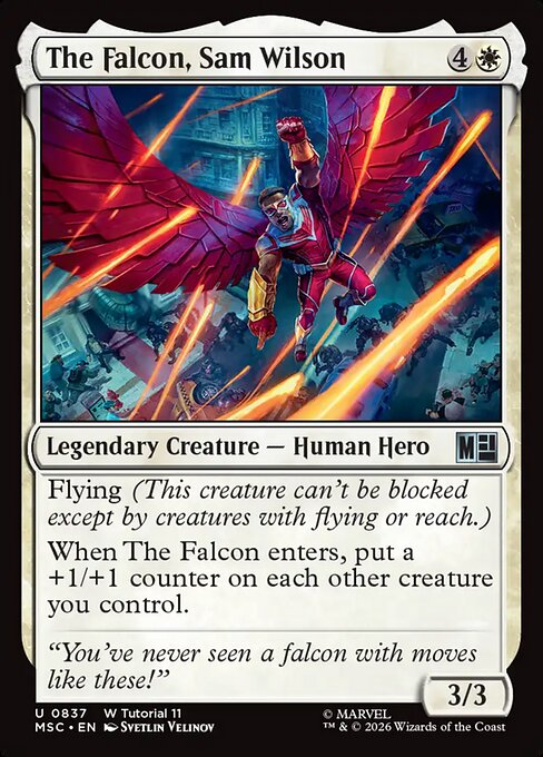 The Falcon, Sam Wilson - Marvel Super Heroes Commander Magic card