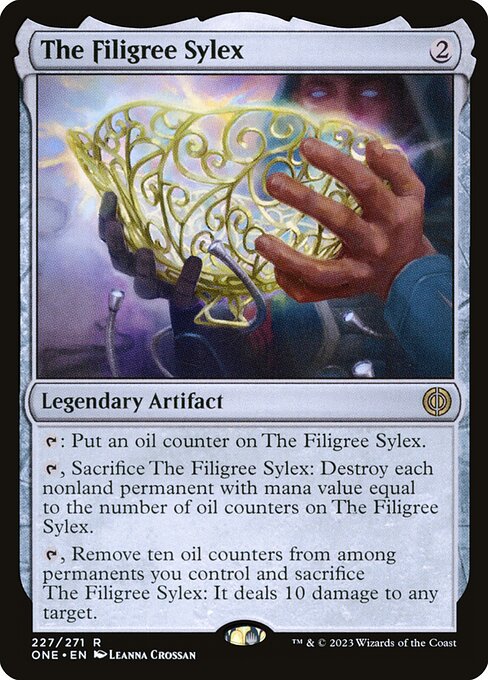 The Filigree Sylex - Phyrexia: All Will Be One (#227) - Illustrated by Leanna Crossan - Magic: The Gathering Card