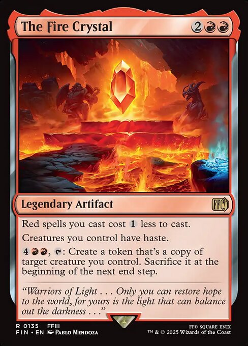 The Fire Crystal - Final Fantasy Magic card