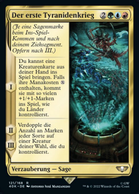 La Prima Guerra di Tyran (The First Tyrannic War) - Warhammer 40,000 Commander (#121) - Illustrated by Antonio José Manzanedo - Magic: The Gathering Card