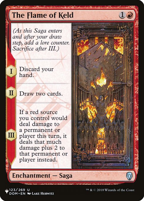 La Fiamma di Keld (The Flame of Keld) - Dominaria (#123) - Illustrated by Lake Hurwitz - Magic: The Gathering Card
