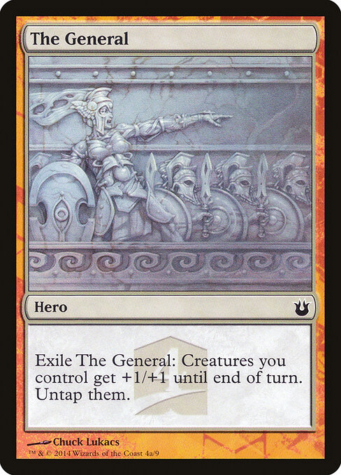 The General - Born of the Gods Hero's Path (#4a) - Illustrated by Chuck Lukacs - Magic: The Gathering Card