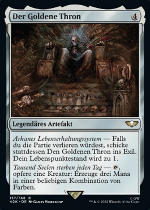 Il Trono d'Oro (The Golden Throne) - Warhammer 40,000 Commander (#157) - Illustrated by Games Workshop - Magic: The Gathering Card