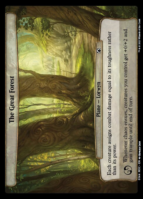 The Great Forest - Planechase Anthology Planes (#32) - Illustrated by Howard Lyon - Magic: The Gathering Card