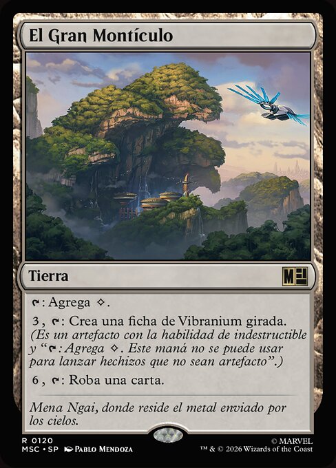 La Grande Montagna (The Great Mound) - Marvel Super Heroes Commander (#120) - Illustrated by Pablo Mendoza - Magic: The Gathering Card