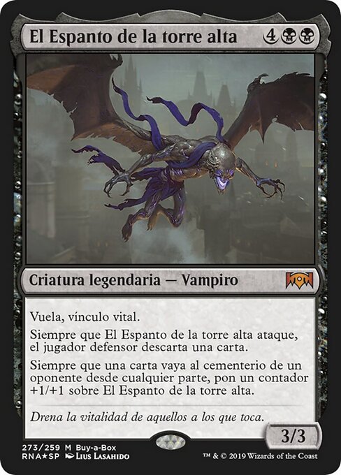고층탑의 악령 (The Haunt of Hightower) - Ravnica Allegiance (#273) - Illustrated by Lius Lasahido - Magic: The Gathering Card