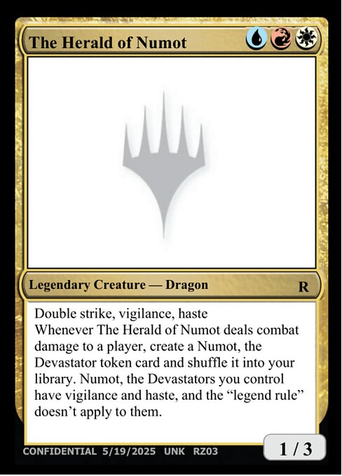 The Herald of Numot - Unknown Event (#RZ03) - Magic: The Gathering Card