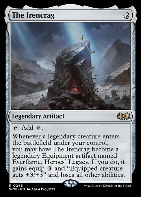 The Irencrag - Wilds of Eldraine Promos (#248p) - Illustrated by Adam Paquette - Magic: The Gathering Card