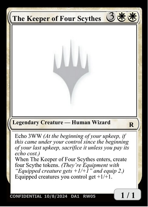 The Keeper of Four Scythes - Unknown Event (#RW05d) - Magic: The Gathering Card