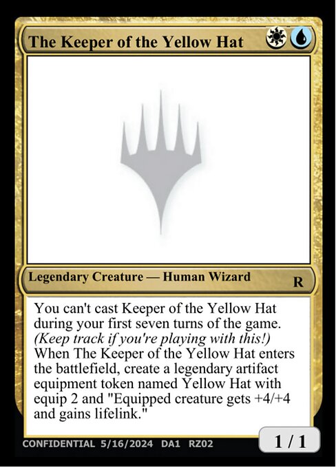 The Keeper of the Yellow Hat - Unknown Event (#RZ02b) - Magic: The Gathering Card