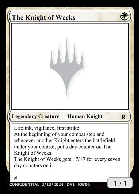 The Knight of Weeks - Unknown Event Magic card