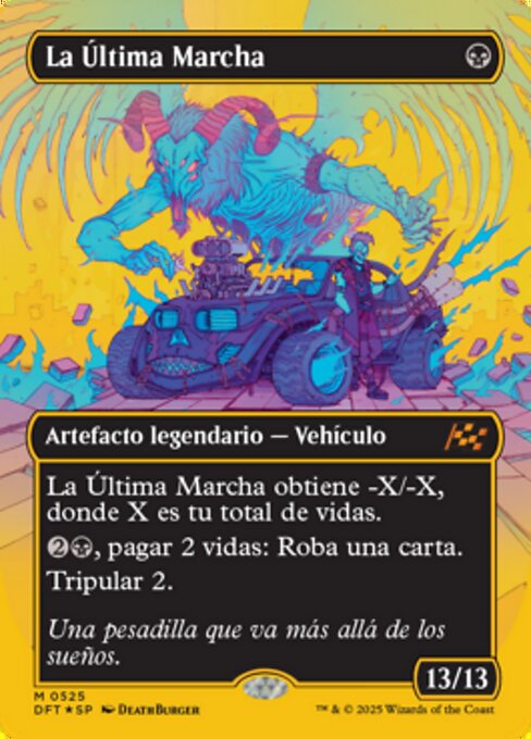 Der Schwarze Schlitten (The Last Ride) - Aetherdrift (#525) - Illustrated by Deathburger - Magic: The Gathering Card