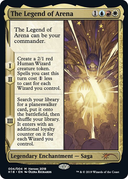 The Legend of Arena - 2018 Heroes of the Realm Magic card